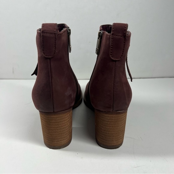 Blondo Nova Waterproof Bootie Maroon Nubuck Leather B6207 Womens Size 7.5 - Picture 6 of 11